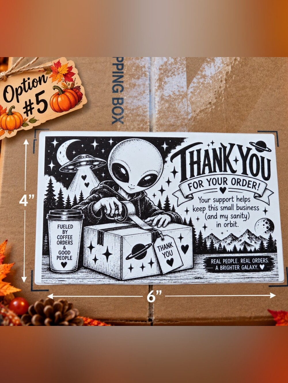 Large 4x6" Thermal Shipping Stickers - Design #5